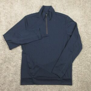 Mack Weldon Sweater Mens Medium Navy Blue Golf Performance‎ Quarter Zip Pullover